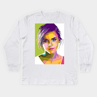 Emma Watson Kids Long Sleeve T-Shirt